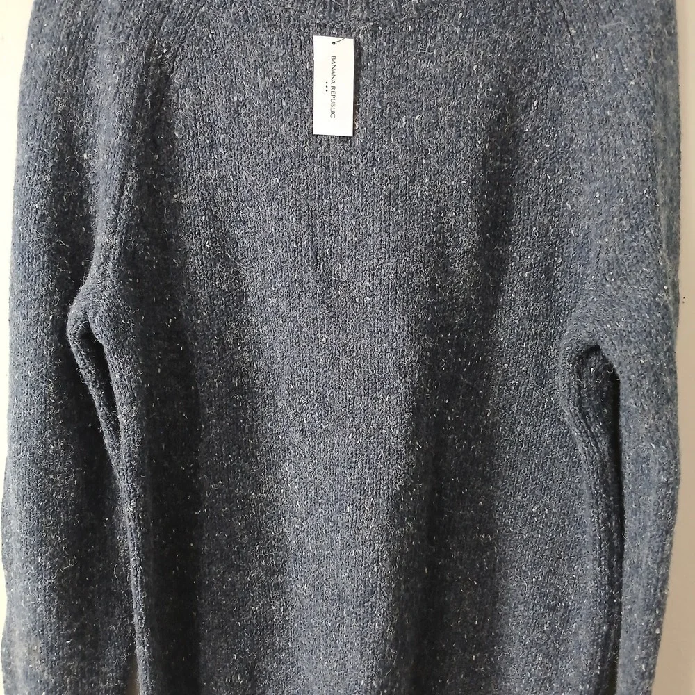 Banana Republic Men's Size Medium Tweed Crew-Neck Sweater Long Sleeve NWT $90!!!
